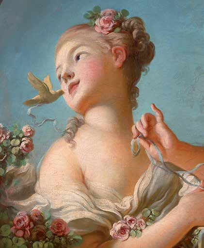 Fragonard-festmény részlete, a ház művészeti örökségéből