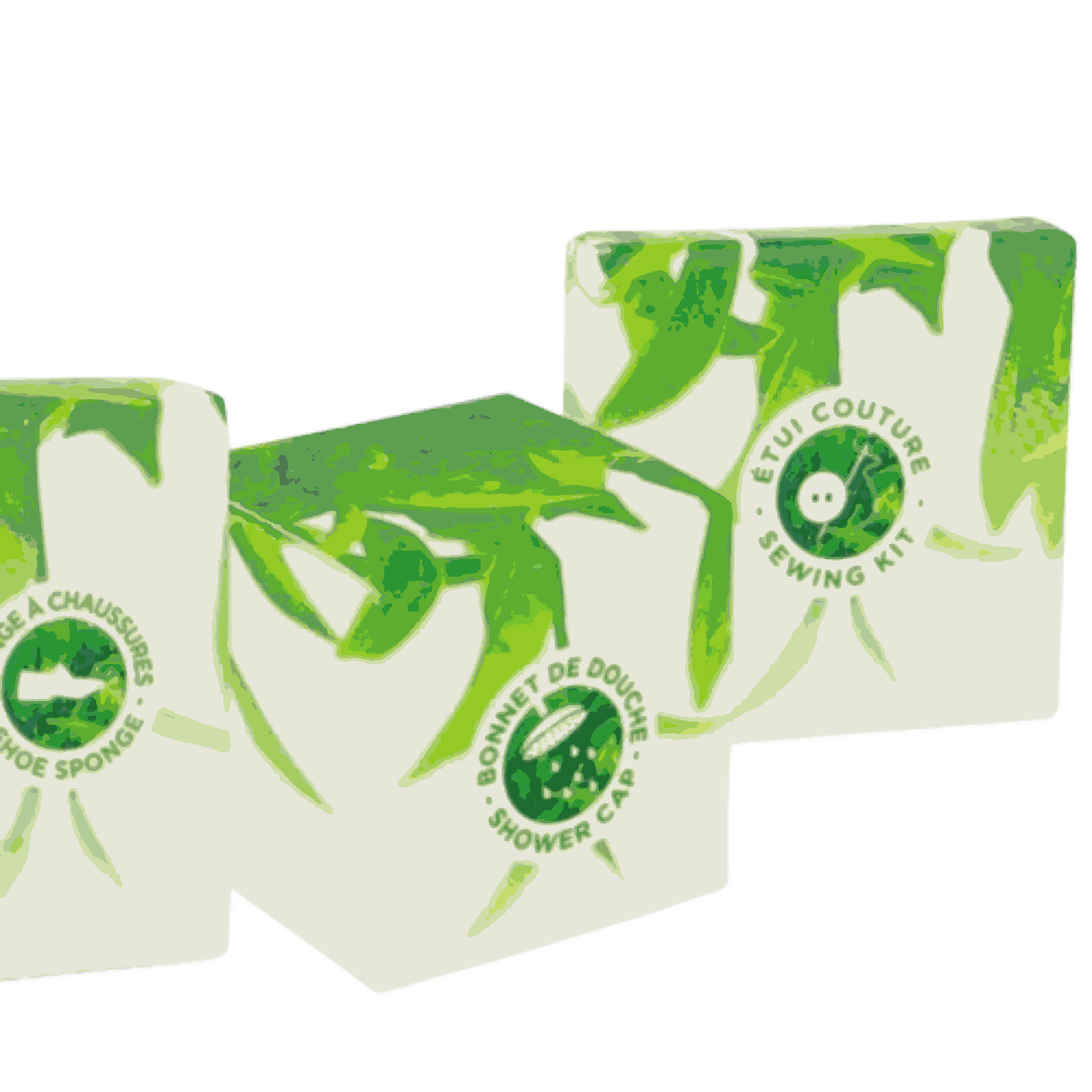 Green Tea vendégszobai kiegészítők kompozíciója