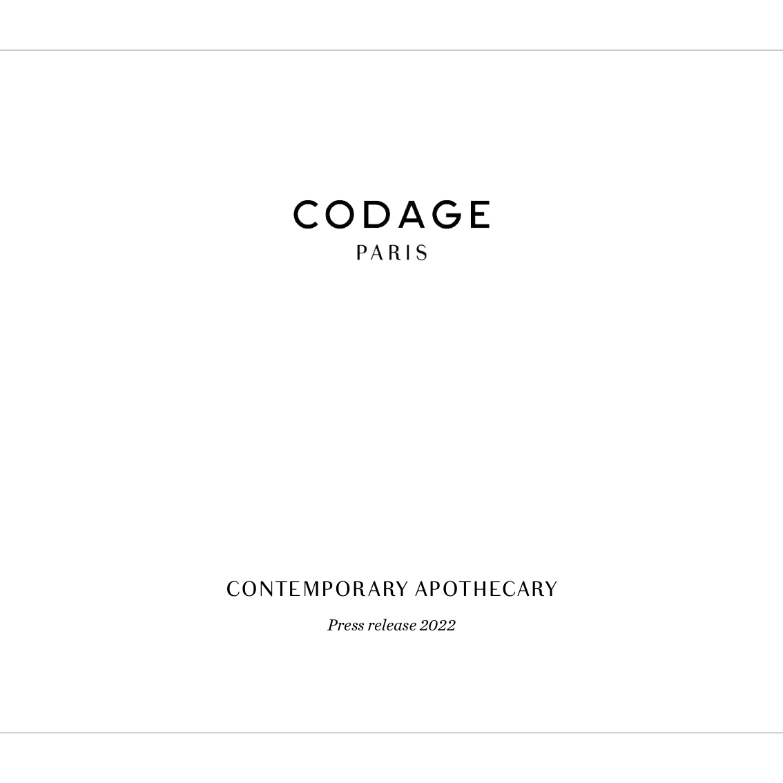 CODAGE Paris sajtóanyag borítója